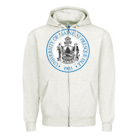 Oatmeal Heather University Of Maine At Presque Isle Zipper Hoodie - linhVisuals
