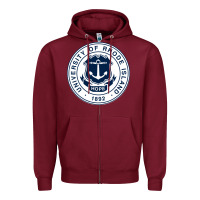 Burgundy University Of Rhode Island Zipper Hoodie - linhVisuals