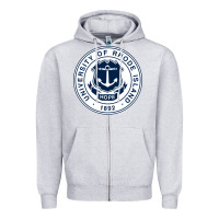 Heather Grey University Of Rhode Island Zipper Hoodie - linhVisuals