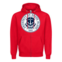 Red University Of Rhode Island Zipper Hoodie - linhVisuals