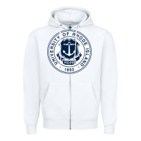 White University Of Rhode Island Zipper Hoodie - linhVisuals