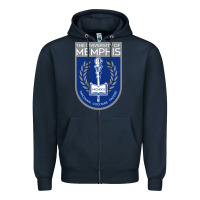 Navy University Of Memphis Zipper Hoodie - linhVisuals