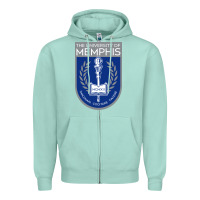 Seafoam University Of Memphis Zipper Hoodie - linhVisuals