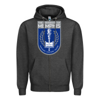 Charcoal Heather University Of Memphis Zipper Hoodie - linhVisuals