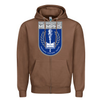 Chestnut University Of Memphis Zipper Hoodie - linhVisuals