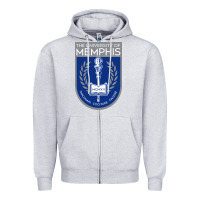 Heather Grey University Of Memphis Zipper Hoodie - linhVisuals