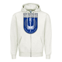 Oatmeal Heather University Of Memphis Zipper Hoodie - linhVisuals
