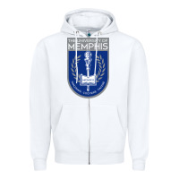 White University Of Memphis Zipper Hoodie - linhVisuals