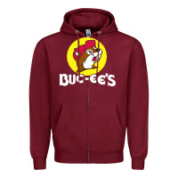 Burgundy bucc ee's tshirt Zipper Hoodie - linhVisuals