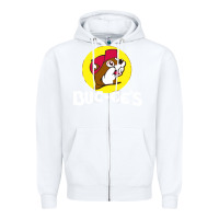 White bucc ee's tshirt Zipper Hoodie - linhVisuals