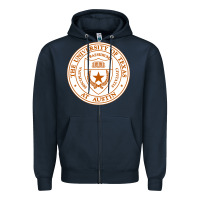 Navy University Of Texas At Austin Zipper Hoodie - linhVisuals