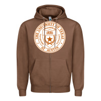Chestnut University Of Texas At Austin Zipper Hoodie - linhVisuals