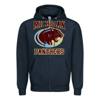 Navy The Panthers Zipper Hoodie - linhVisuals