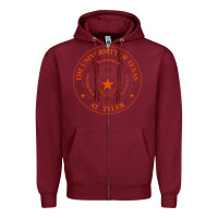 Burgundy University Of Texas At Tyler Zipper Hoodie - linhVisuals