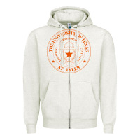 Oatmeal Heather University Of Texas At Tyler Zipper Hoodie - linhVisuals