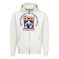 Oatmeal Heather Upr At Carolina Zipper Hoodie - linhVisuals