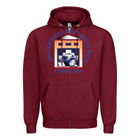 Burgundy Upr At Carolina Zipper Hoodie - linhVisuals