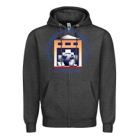 Charcoal Heather Upr At Carolina Zipper Hoodie - linhVisuals