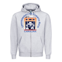 Heather Grey Upr At Carolina Zipper Hoodie - linhVisuals