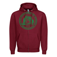 Burgundy Upr At Mayaguez Zipper Hoodie - linhVisuals