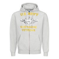 Dove Grey submarine veteran tshirt Zipper Hoodie - linhVisuals