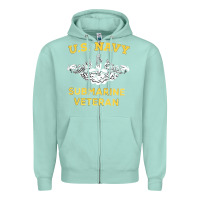 Seafoam submarine veteran tshirt Zipper Hoodie - linhVisuals