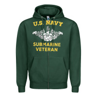 Sports Green submarine veteran tshirt Zipper Hoodie - linhVisuals