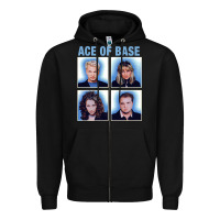Black vintage Ace Of The Base Zipper Hoodie - linhVisuals