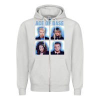 Dove Grey vintage Ace Of The Base Zipper Hoodie - linhVisuals