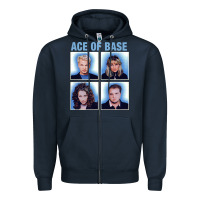 Navy vintage Ace Of The Base Zipper Hoodie - linhVisuals