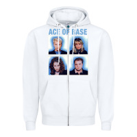 White vintage Ace Of The Base Zipper Hoodie - linhVisuals