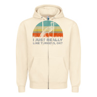 Sandshell funny i just really like turkeys thanksgiving Zipper Hoodie - linhVisuals