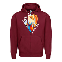 Burgundy lola bunny gril Zipper Hoodie - linhVisuals