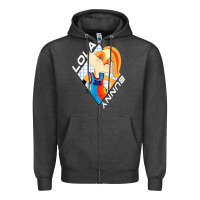 Charcoal Heather lola bunny gril Zipper Hoodie - linhVisuals