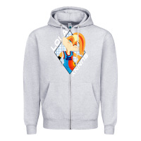 Heather Grey lola bunny gril Zipper Hoodie - linhVisuals
