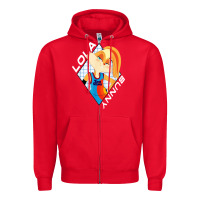 Red lola bunny gril Zipper Hoodie - linhVisuals