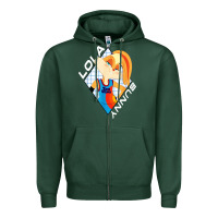Sports Green lola bunny gril Zipper Hoodie - linhVisuals