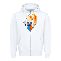 White lola bunny gril Zipper Hoodie - linhVisuals