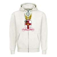 Oatmeal Heather Virginia Military Institute Zipper Hoodie - linhVisuals
