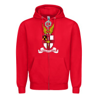 Red Virginia Military Institute Zipper Hoodie - linhVisuals