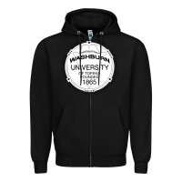 Black Washburn University Zipper Hoodie - linhVisuals