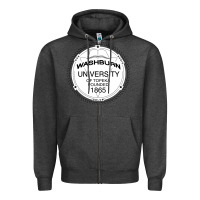 Charcoal Heather Washburn University Zipper Hoodie - linhVisuals