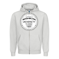 Dove Grey Washburn University Zipper Hoodie - linhVisuals