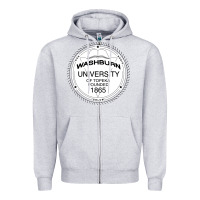 Heather Grey Washburn University Zipper Hoodie - linhVisuals