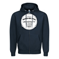 Navy Washburn University Zipper Hoodie - linhVisuals