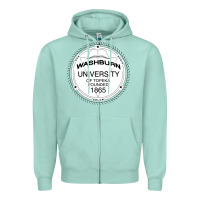 Seafoam Washburn University Zipper Hoodie - linhVisuals