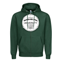 Sports Green Washburn University Zipper Hoodie - linhVisuals