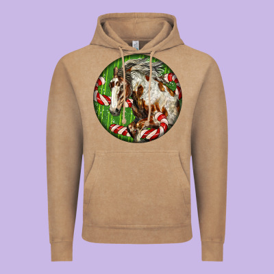 Horse Christmas Vintage Hoodie Designed By Lillyallendesigns