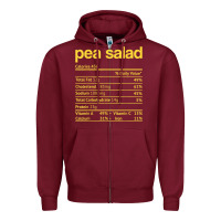Burgundy pea salad nutrition facts funny thanksgiving christmas food Zipper Hoodie - linhVisuals