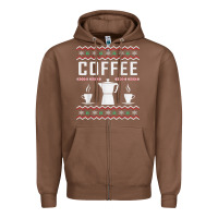 Chestnut coffee ugly sweater christmas Zipper Hoodie - linhVisuals